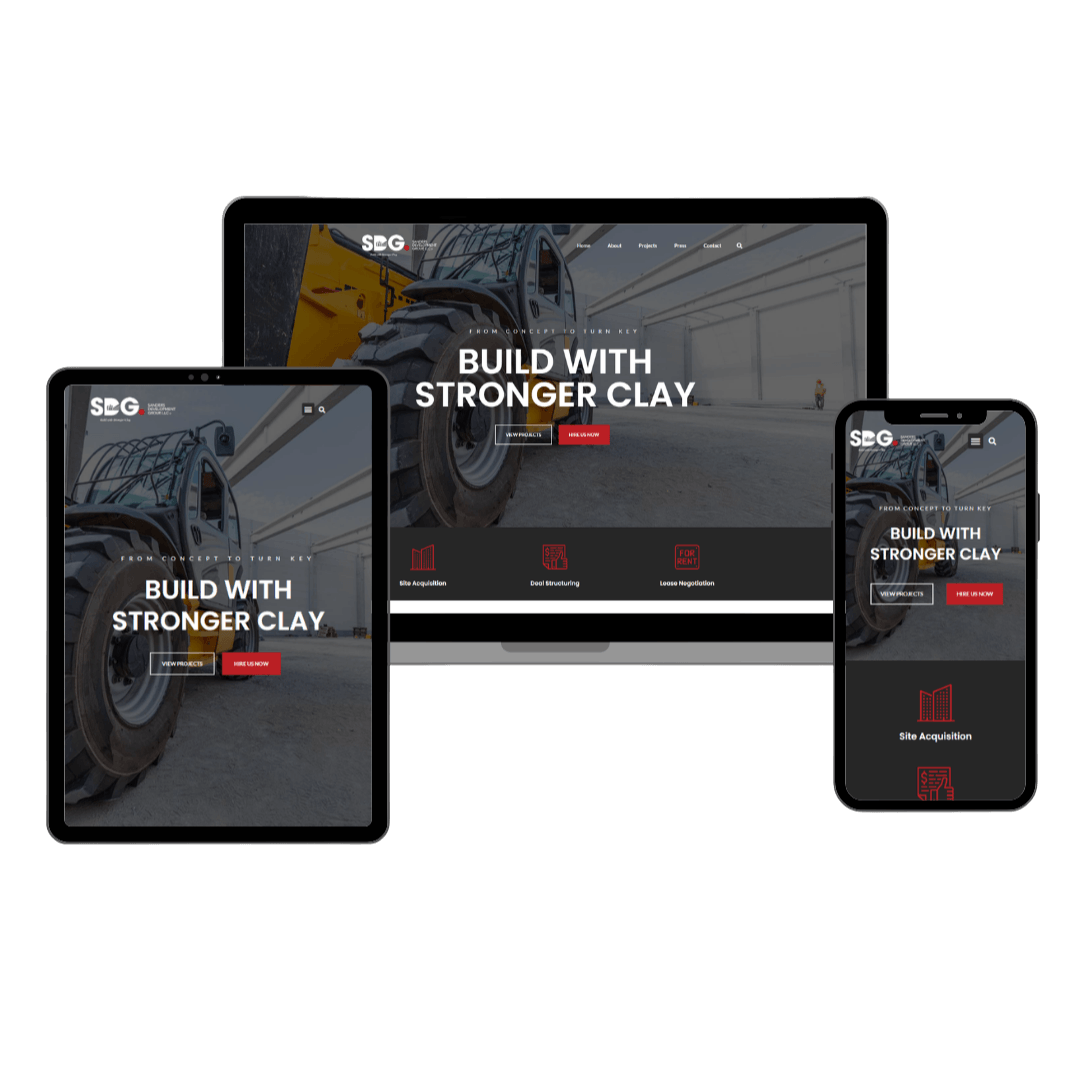 sandersdg responsive website mockup