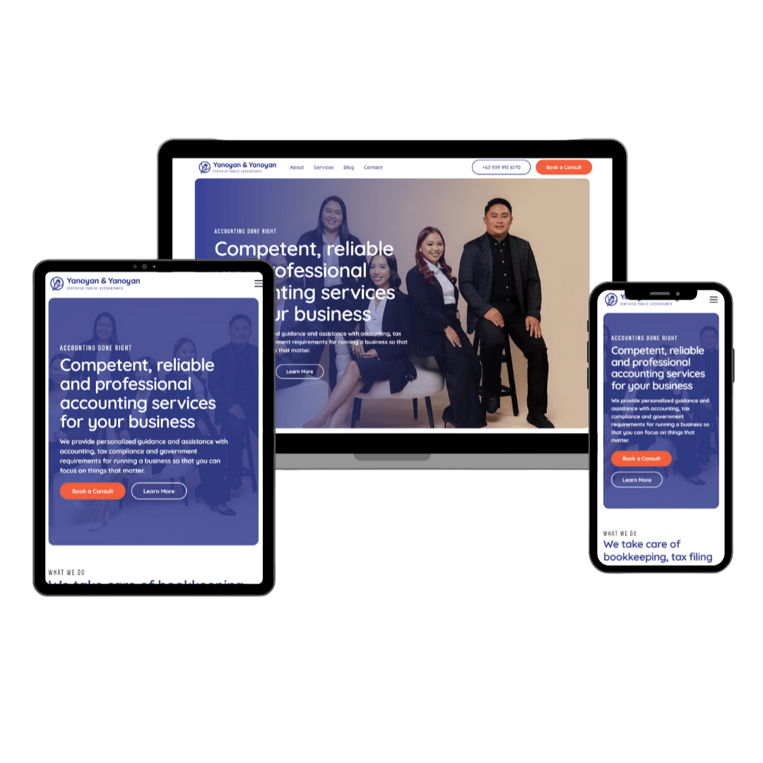 yanoyan cpas responsive website mockup